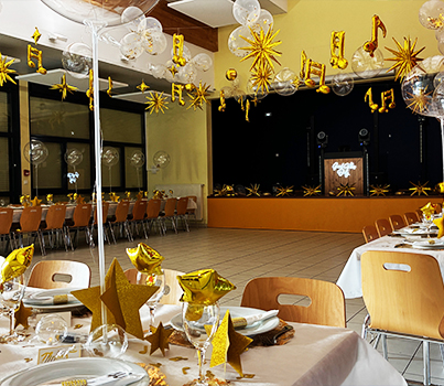 La salle de reception de l'anniversaire de Kevyn à Vremy en Moselle